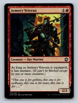 Magic the Gathering - MTG - AFR - Armory Veteran - Foil - Common - Image 1