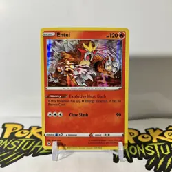 Pokemon TCG - Entei 021/159 - Crown Zenith Holo Rare - NM - Image 1