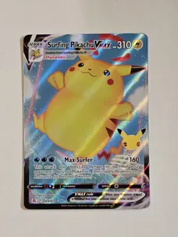Pokemon Surfing Pikachu VMAX 009/025 Celebrations Ultra Rare Holo ✨MINT✨ - Image 1