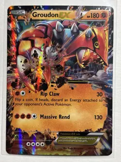 Groudon EX 85/160 - XY Primal Clash Holo Rare Pokemon Card - Image 1