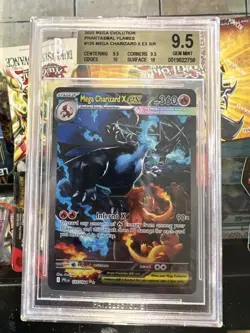 MEGA CHARIZARD X BGS 9.5 2025 POKEMON PHANTASMAL FLAMES PFL EN #125/094 EX SIR - Image 1