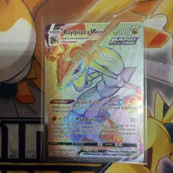Pokemon Evolving Skies Rayquaza VMax Full Art 217/203 Rainbow Secret Rare Mint - Image 1