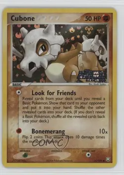 Cubone Reverse Foil Pokemon EX Team Rocket Returns #51 2004 - Image 1