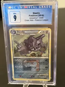 2010 Pokemon Unleashed Crosshatch Holo #24 Steelix - CGC 9 Mint - Image 1
