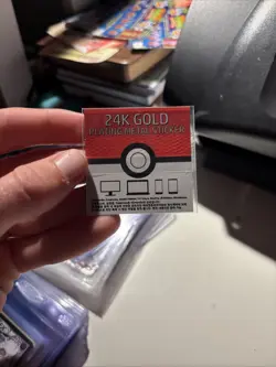 24k Gold Plated Pokemon Meowth Sticker Pack Fresh - Image 2