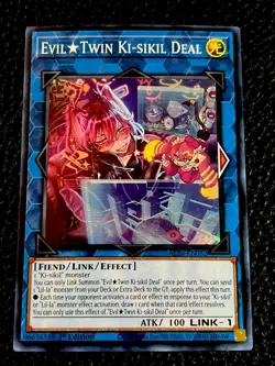 Evil Twin Ki-Sikil Deal ALIN-EN052 Yugioh 1st (New) Super Rare - Image 1