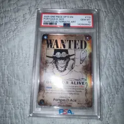 Portgas.D.Ace (119) (Wanted Poster) OP13-119 Carrying On His Will Foil - PSA 10 - Image 5