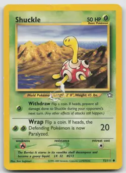 Pokemon Card Shuckle Common Neo Genesis 072/111 - Image 1