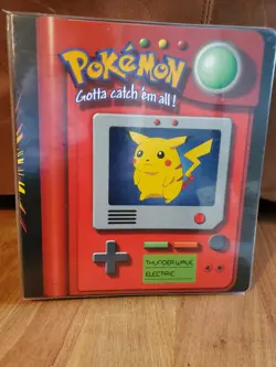 Vintage Pokemon Binder With Topps, Movie, Holos, Charizard And Vintage- 63 Cards - Image 1