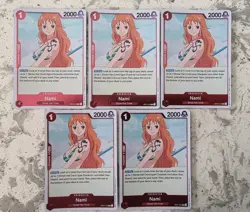 5x LOT NAMI OP01-016 R ROMANCE DAWN ENGLISH ONE PIECE CARD GAME - Image 1