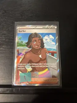 Surfer 235/191 Full Art Pokemon Card- Near Mint- Surging Sparks - Image 1