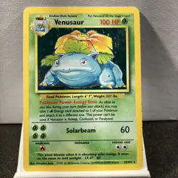 Pokemon Card TCG Venusaur Base Set Holo Unlimited Rare Card 15/102 - Image 2