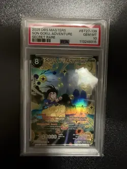Dragon Ball Son Goku Adventure Secret Rare DBS History of Z PSA 10 Chase Card - Image 1