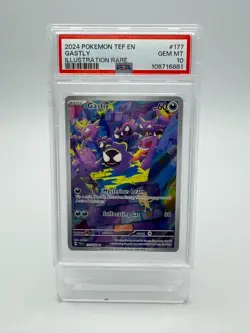 Pokemon TCG Gastly Illustration Rare IR Holo Card 177/162 Temporal Forces PSA 10 - Image 1