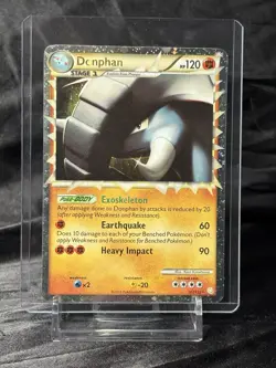 Donphan Prime Holo Card 107/123 MP Condition Pokemon Heart Gold - Image 1