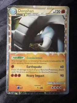 Donphan Prime Holo Card 107/123 MP Condition Pokemon Heart Gold - Image 4