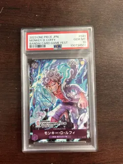 One Piece CCG Monkey.D.Luffy Bandai Card Game Fest P-041 Promo PSA 10 Japanese! - Image 1