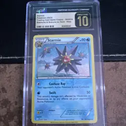 CGC 10 Pristine Starmie Holo 005/034 Trading Card Game Classic CLB Pokemon Card - Image 1