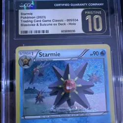 CGC 10 Pristine Starmie Holo 005/034 Trading Card Game Classic CLB Pokemon Card - Image 3