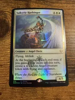 MTG Magic The Gathering FOIL PROMO Valkyrie Harbinger - Image 1