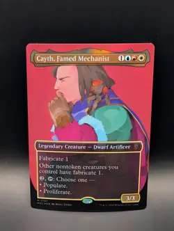 MTG - Cayth, Famed Mechanist - RIPPLE FOIL BORDERLESS - Leg Creature - M3C #137 - Image 1