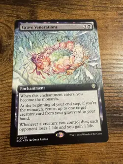 MTG Lorwyn Eclipsed EXTENDED ART Grave Venerations - Image 1