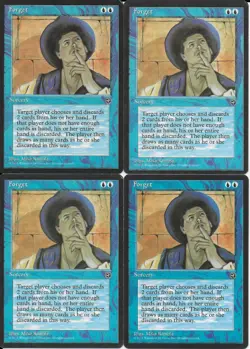 MTG: FORGET Homelands RARE; played, Excellent condition x4 - Image 1