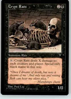 Crypt Rats - Visions - MP - Magic MtG - Image 1