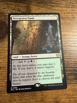 MTG Magic The Gathering Lorwyn Eclipsed SHOCK LAND Overgrown Tomb - Image 1
