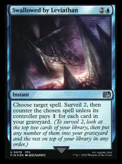 Swallowed by Leviathan FOIL Final Fantasy MTG NM+ - Image 1