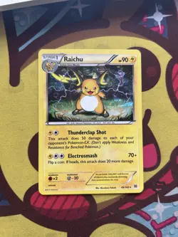 Pokemon Raichu 49/162 - XY Breakthrough - Shatter Holo - Excellent - Image 1
