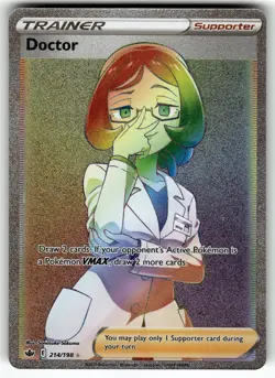 Doctor (Secret) 214/198 SWSH06: Chilling Reign NM Pokemon Card TCG - Image 1