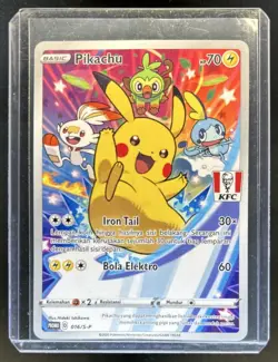 2021 Pokemon Indodesian Pikachu KFC Chaki Kids Meal #016/S-P - Image 1