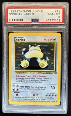 1999 Pokemon Jungle Snorlax #11/64 PSA 8 - Image 1