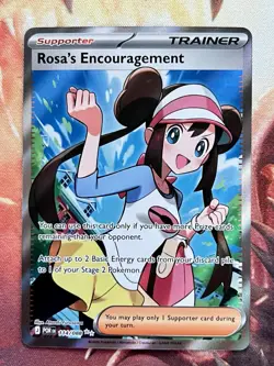 Rosa’s Encouragement 114/088 Full Art Trainer Pokemon Perfect Order NM IN-HAND - Image 1