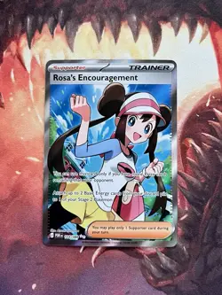 Rosa’s Encouragement 114/088 Full Art Trainer Pokemon Perfect Order NM IN-HAND - Image 2