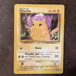 Pokemon TCG Base Set Pikachu E3 Promo Yellow Cheeks Unlimited 58/102 - LP - Image 1