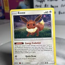 Eevee 101/149 Cosmos Holo Promo Sun & Moon Base Set Pokemon Card LP - Image 2