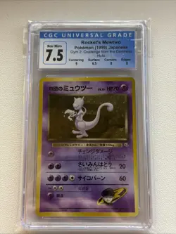 Pokemon Rocket's Mewtwo Gym 2 Challenge Japanese 150 Holo CGC 7.5 - Image 1