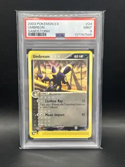 Umbreon PSA 9 2003 Pokemon Ex Sandstorm #24 - Image 1
