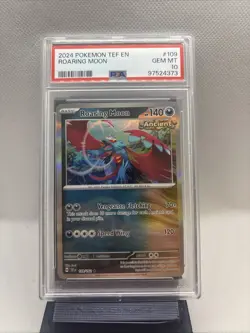 2024 POKEMON TEMPORAL FORCES TEF EN #109 ROARING MOON PSA 10 Gem Mint - Image 1