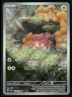 2024 Pokemon Paldean Fates Illustration rare Pawmi 226/91 - Image 1