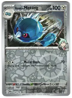 Steven's Metang 144/182 Reverse Holo SV10: Destined Rivals English Pokemon NM - Image 1