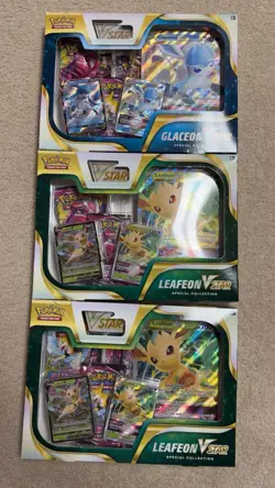Pokemon Leafeon & Glaceon VSTAR Special Collection Sealed (3 Total) - Image 1