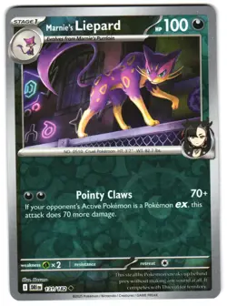 Marnie's Liepard 131/182 Reverse Holo SV10: Destined Rivals English Pokemon NM - Image 1
