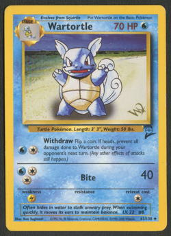 Pokemon TCG: Wartortle 063/130 WoTC W Stamped Promo - Image 1