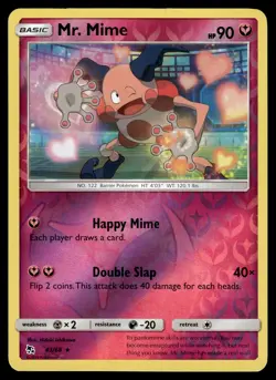 Mr. Mime Reverse Holofoil 43/68 Rare Hidden Fates Pokemon - Image 1