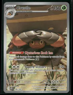 2025 Pokemon Destined Rivals Illustration Rare Crustle 186/182 - Image 1