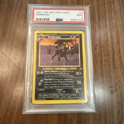 Pokemon Umbreon 32/75 Neo Discovery unlimited Edition Vintage PSA 9 - Image 1