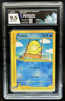 2003 Pokemon Aquapolis Psyduck #104/147 HGA 9.5 - Image 1